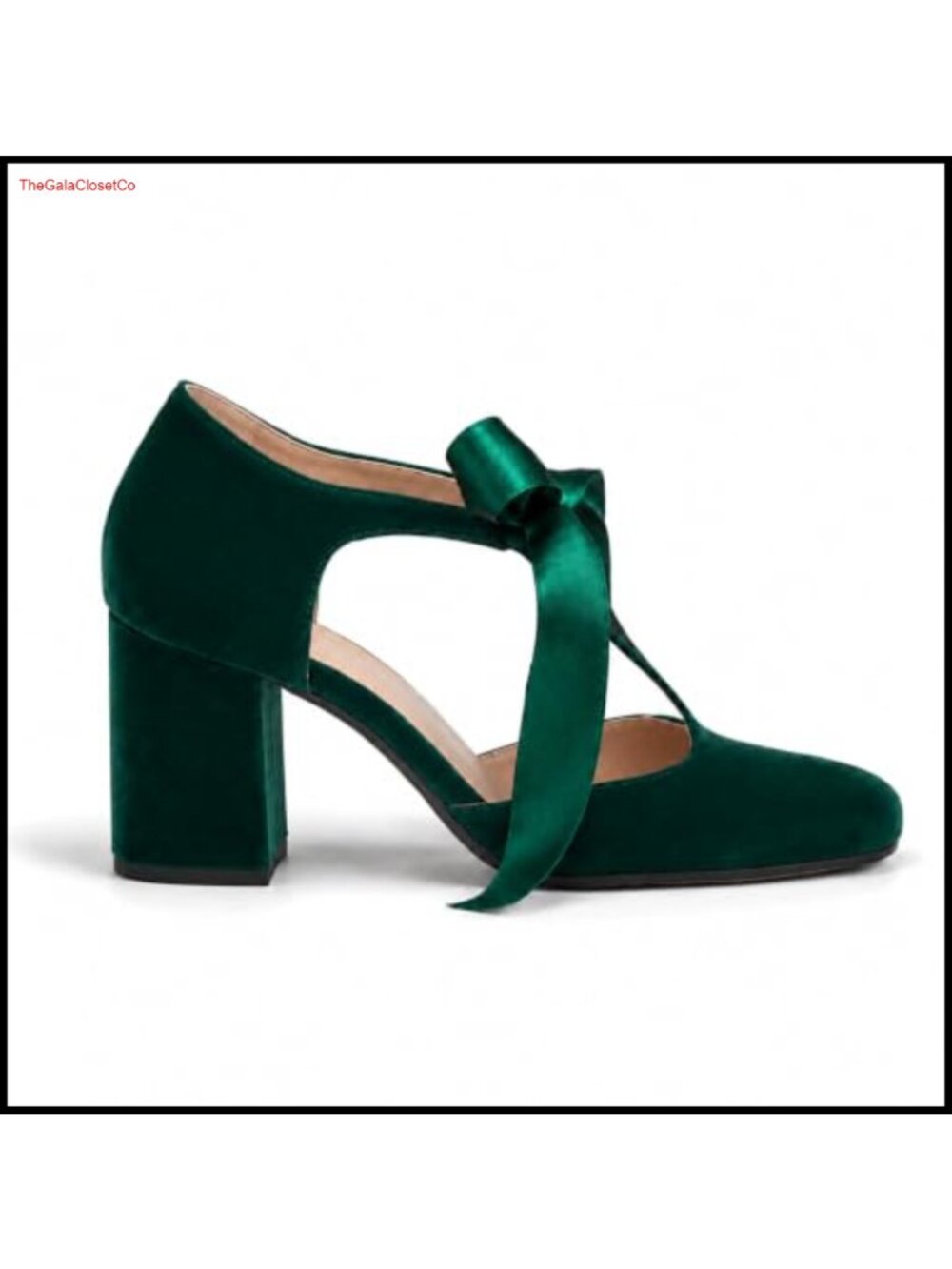 Marc Ford Mary Jane Block Heel Pumps Velvet Dressy Vintage Shoes
